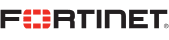 The image displays the logo for Fortinet, an American multinational corporation specializing in cybersecurity solutions.