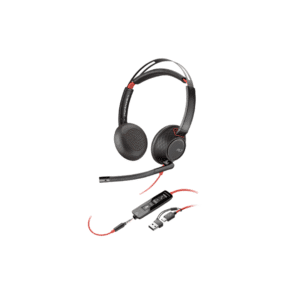 Poly Plantronics Blackwire 5220 wired stereo headset.