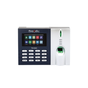 FingerTec TA100C fingerprint time attendance machine.